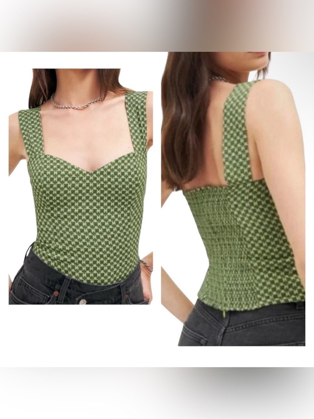 Reformation -Sweetheart Neckline Hester Top